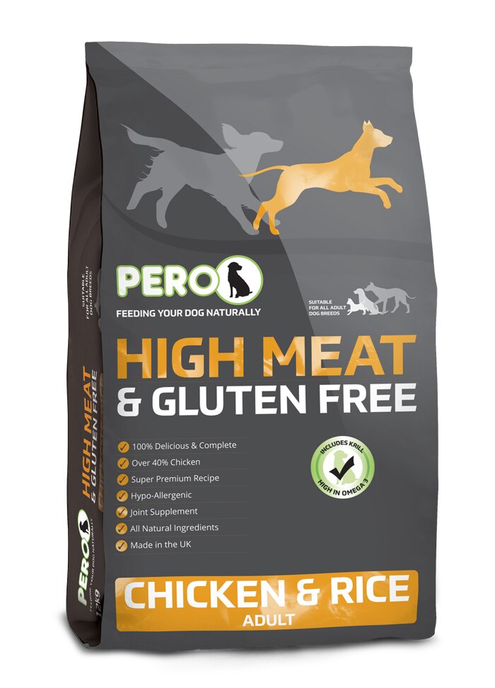 Pero High Meat Chicken & Rice Dry Dog Food - 12kg